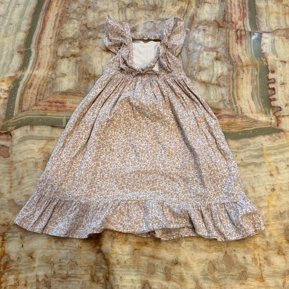 Noralee Mirabelle Girls Midi Dress White Floral Tiered Ruffle Sleeve Size 4T - Picture 3 of 4